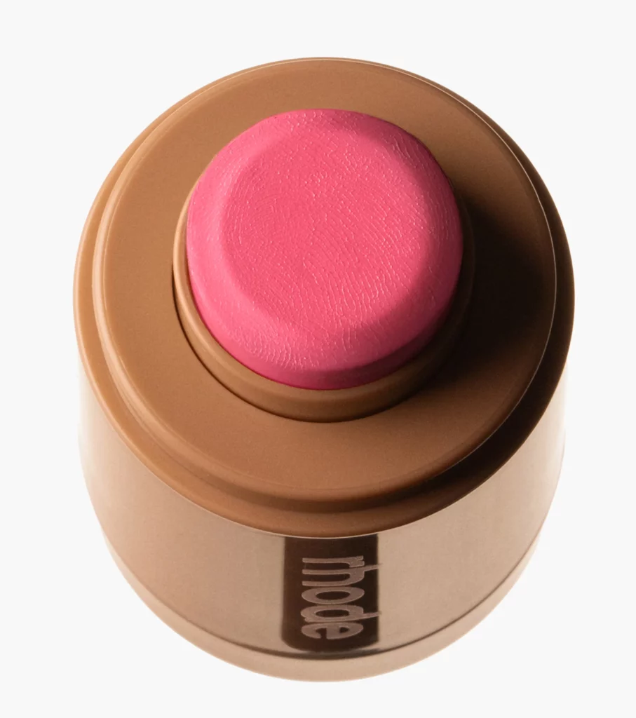 Hailey Bieber rhode pocket blush sensitive skin dry skin make up cosmetic sun kissed look dewy skin review