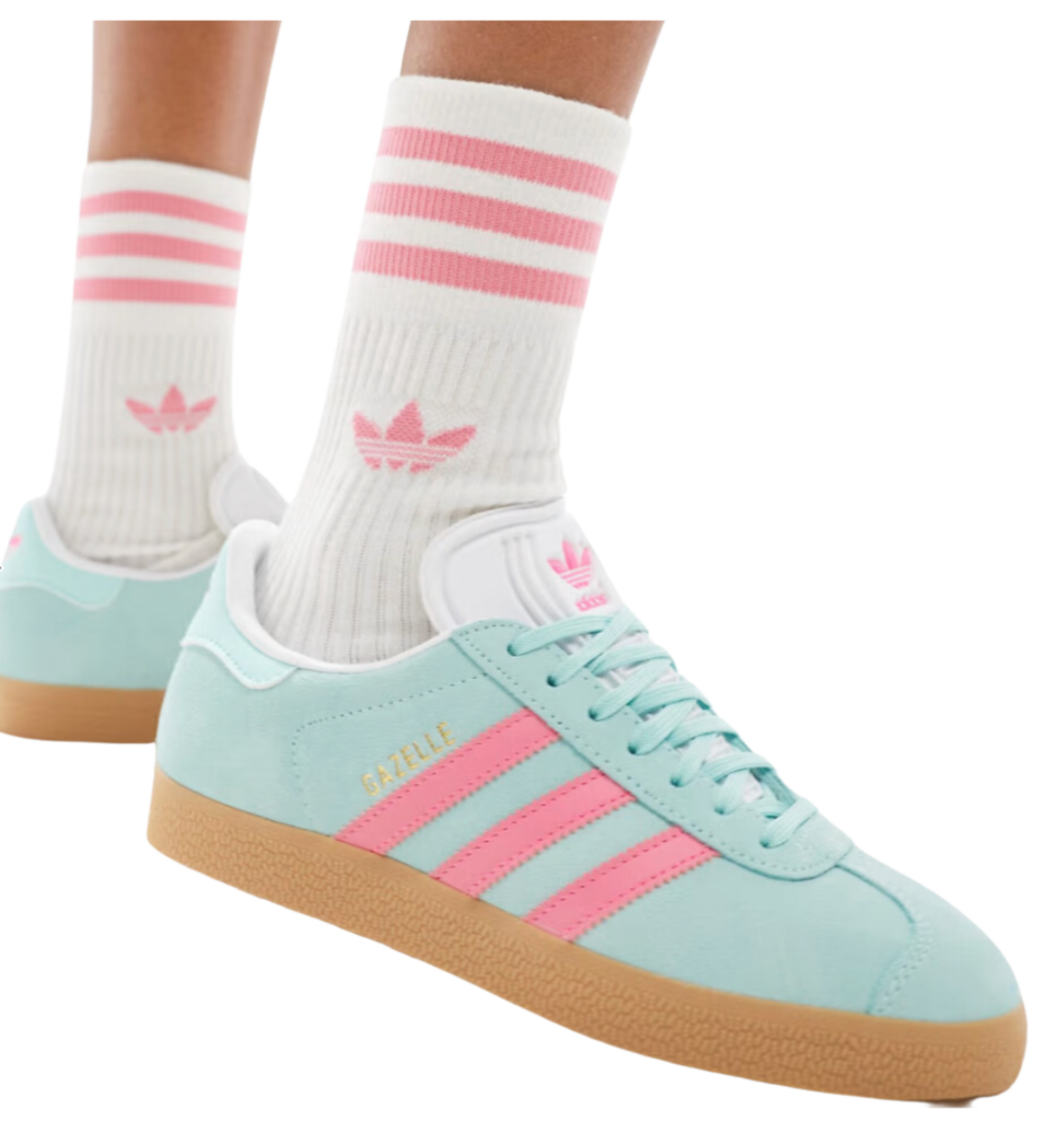 Top 2024 Back-to-School Shoes: Must-Have Sneakers for Fall Outfits, Adidas gazelle light blue and pink, shoes for women