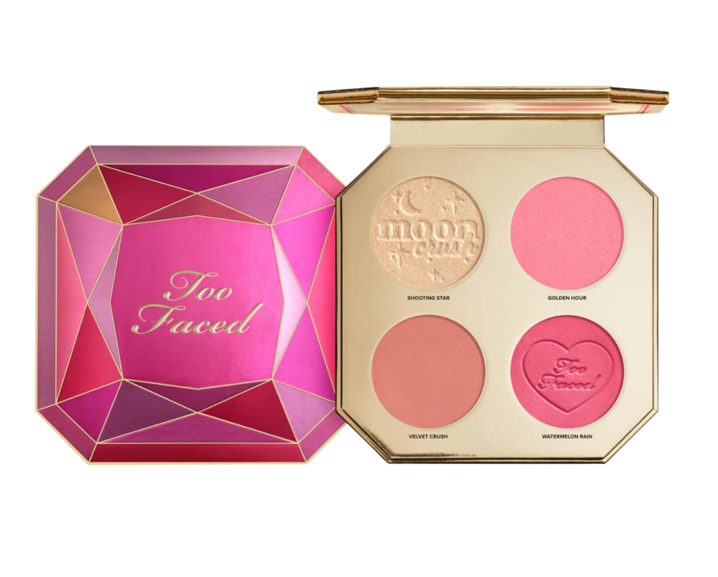 too faced palette, blush,