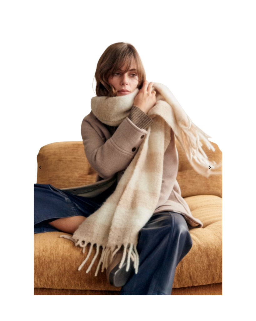 sezane oversized blanket scarf winter