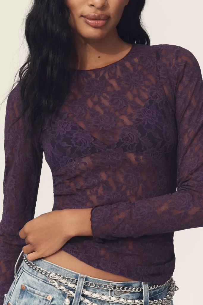 lace top purple