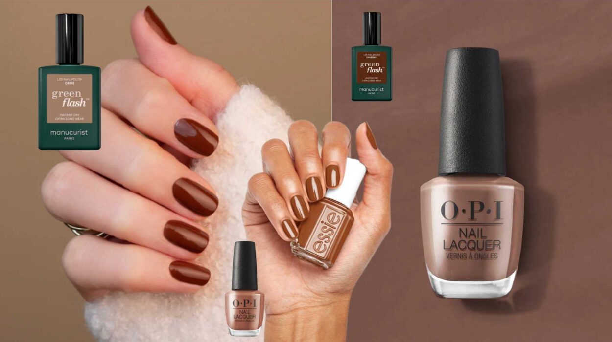 brown nails fall 2025 nail polish brown